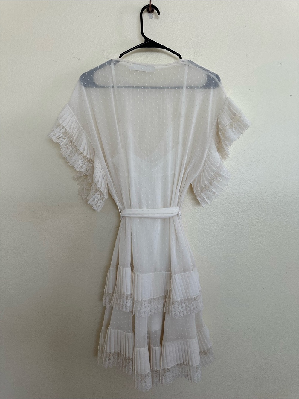 Zimmermann Espionage Pleat Frill Mini Dress Cream Ecru, US 8 Zimmermann size 2 - Picture 5 of 14